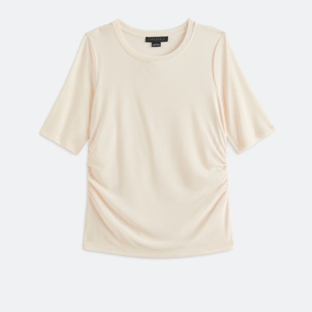 NWT Sanctuary Half Sleeve Mesh Cream Tee - XS